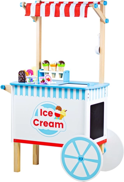 Căruț de înghețată din lemn BIGJIGS TOYS