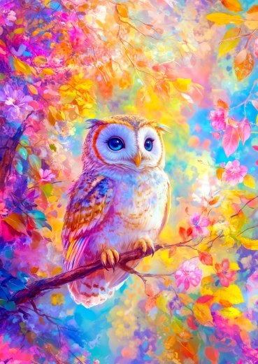 Puzzle Enjoy Bufniță pastelată 1000 de piese