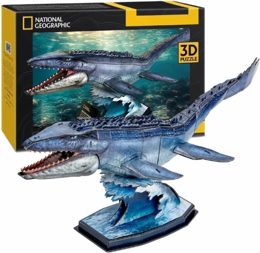 CubicFun puzzle 3D National Geographic: Mosasaurus, 76 de piese