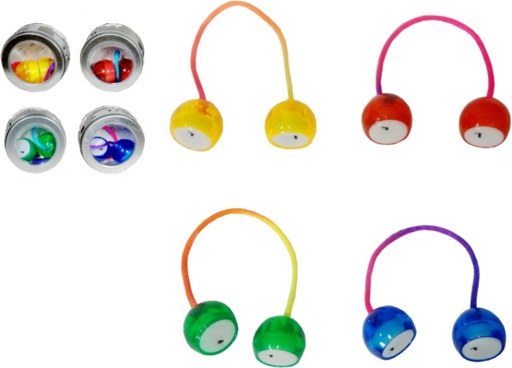 Biluțe din plastic luminoase pe șnur