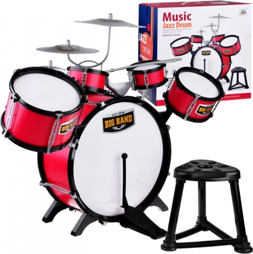 Set de tobe pentru copii Big Band cu tobă şi cinele