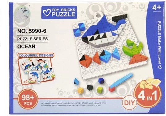 Puzzle de asamblare animale marine 98 de piese