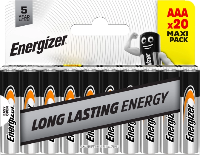 Energizer Everyday AAA baterii alcaline, 20 buc
