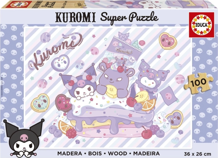 Puzzle din lemn Educa Kuromi 100 de piese