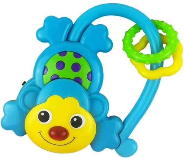 Zornăitoare pentru copii cu sunet Baby Mix maimuțică albastră