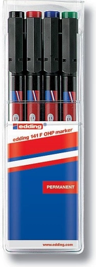 Marker permanent Edding 141 F – set de 4 buc.