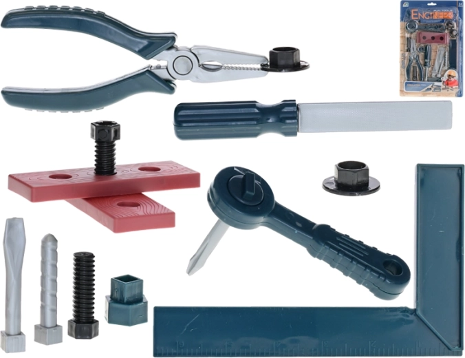 Set de unelte pentru copii, 14 piese, pe carton