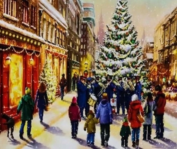 Norimpex Pictură după numere cu bradul de Crăciun 40 × 50 cm
