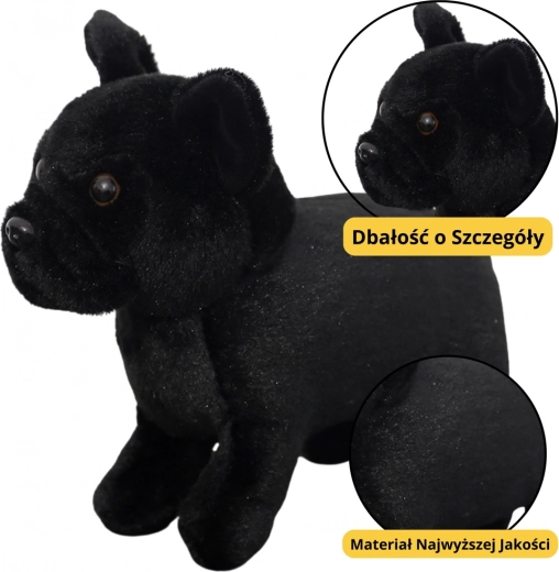 căţeluş de pluș negru 19 cm