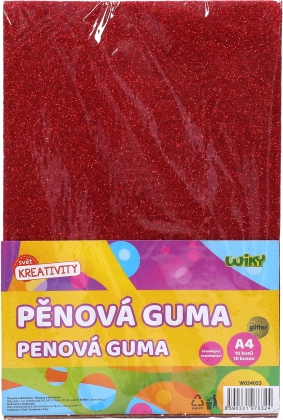 Spumă adezivă A4 20x30 cm cu sclipici, 10 bucăți