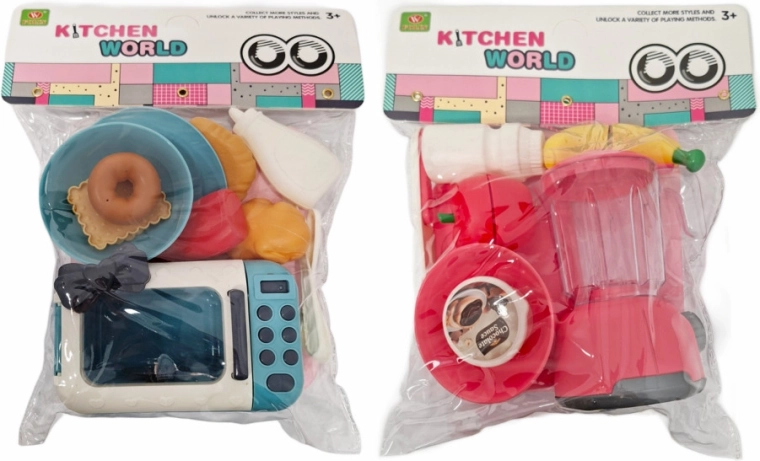 Set de bucătărie pentru copii cu cuptor cu microunde sau mixer și accesorii