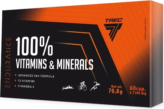 Trec Endurance 100% vitamins & minerals multivitamine pentru sportivi 60 capsule