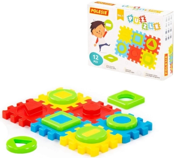 Puzzle cu inserții Polesie, 12 piese