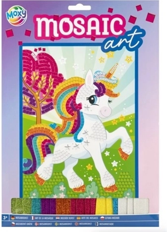 Tablou mozaic cu sclipici A4 Unicorn