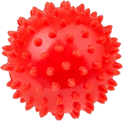 Minge de masaj pentru reabilitare Fizjo cu țepi 7,6 cm roșie