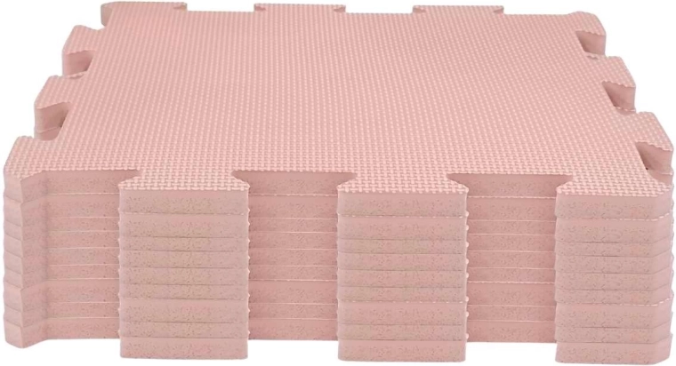NIDO NIDO covoraș de joacă din spumă tip puzzle taupe pink (9 piese)