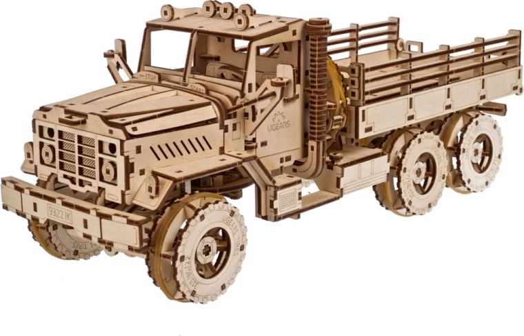 Puzzle mecanic 3D din lemn UGEARS camion de marfă Cargo