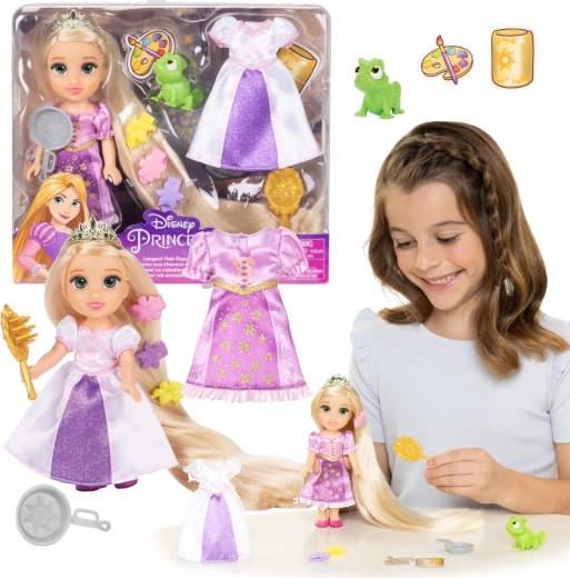 Mini păpușă Disney Rapunzel cu accesorii