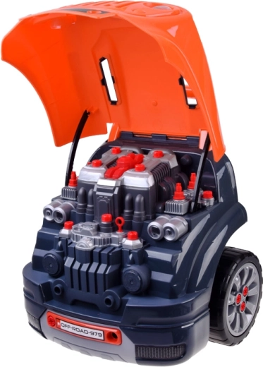 Capotă care se deschide și motor detașabil