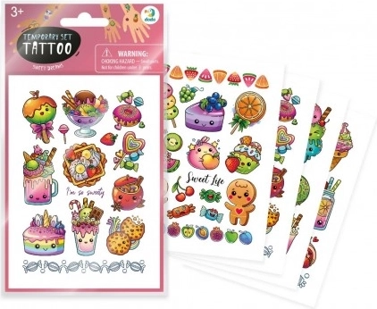 Set Temporar de Tatuaje Dulciuri 4 Foi