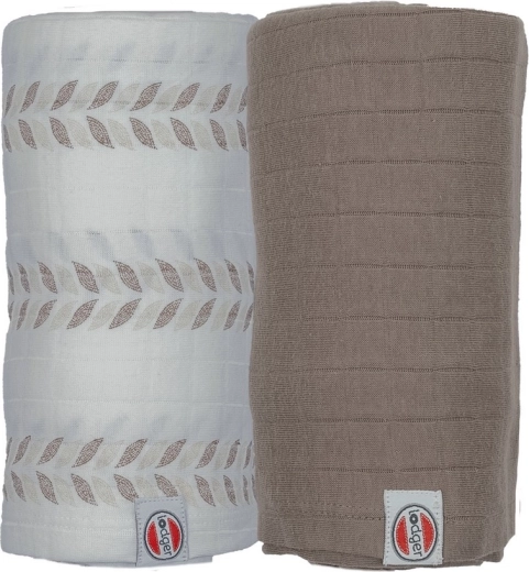 Lodger swaddler Solid matcha set 2 buc 110 x 110 cm birch/buffalo