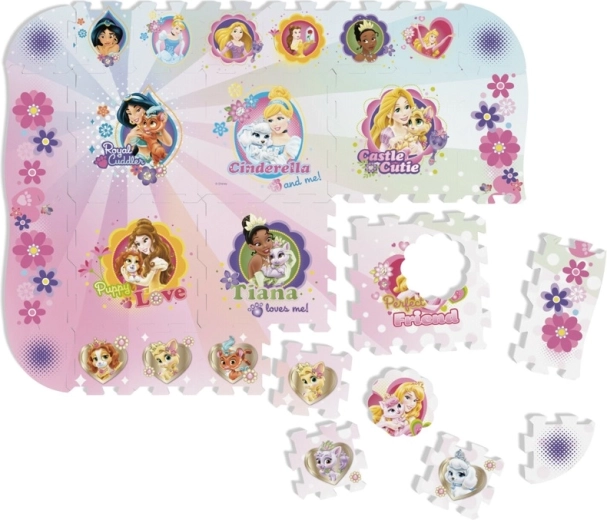 Saltea puzzle din spumă Disney Princess 120 × 90 cm