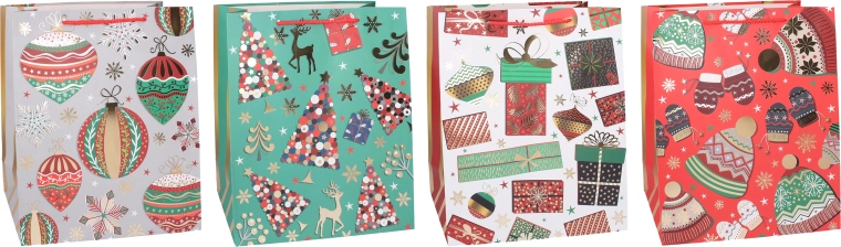 Pungă cadou de Crăciun L 40 × 30 × 12 cm - 1 bucată