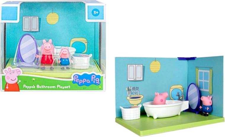 Peppa Pig set de baie cu 2 figurine