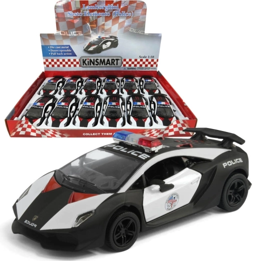 Model metalic de mașină Lamborghini Sesto Elemento Police 1:38