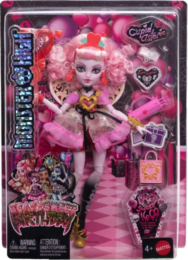 monster high aniversare înfricoșător-de-delicioasă cupid asteria – păpușă de colecție cu accesorii