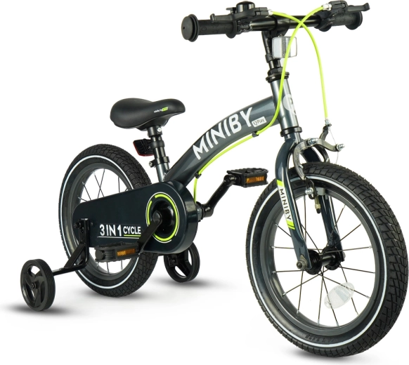 Qplay Miniby 3v1 bicicletă pentru copii 14" gri