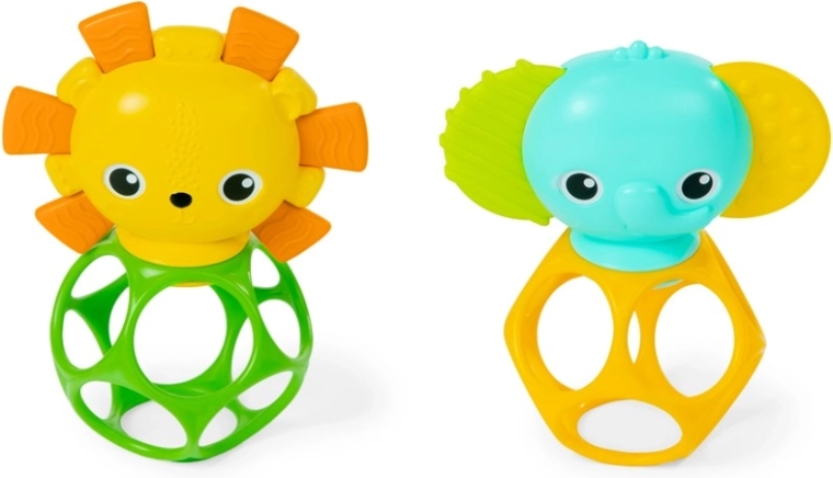 Oball jucării de dentiție Soother Pals, set 2 buc, de la 3 luni