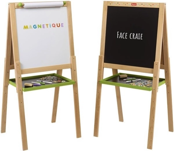 Jeujura tablă din lemn multifuncțională cu rolă de hârtie 54 × 54 cm