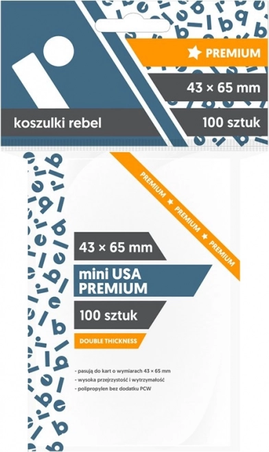 Protecții pentru cartonașe Mini USA Premium 43x65 mm 100 buc