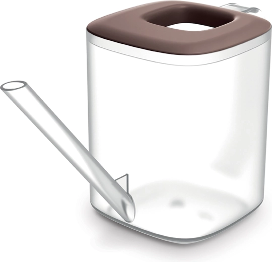 Ceainic din sticlă Tubi 1 l cu capac din bambus și sită din inox, transparent/marsala