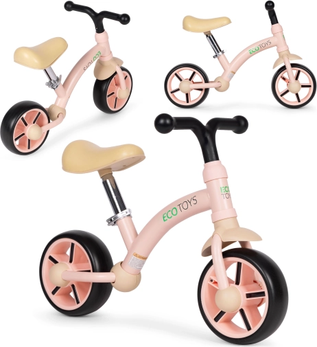 Vehicul de echilibru pentru copii ECO TOYS roz