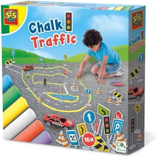 SES set de cretă pentru trotuar – trafic rutier