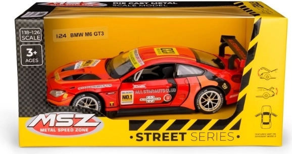 Model de colecție BMW M6 GT3 la scara 1:24, roșu