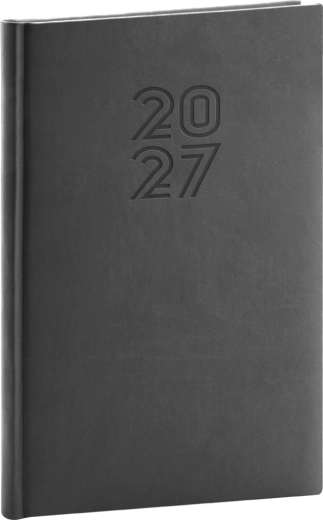 Agenda săptămânală Notique Aprint 2027 neagră 15 × 21 cm