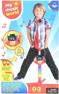 Microfon strălucitor pentru copii cu conexiune MP3