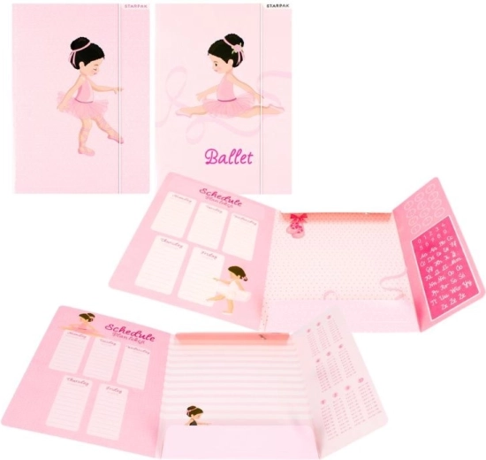 Coperți pentru caiete A4 cu elastic – balerină – 1 bucată