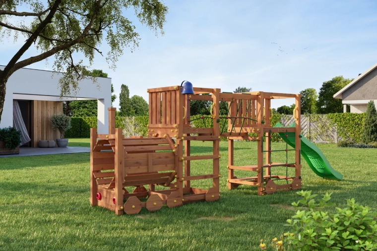 Pod cu frânghii și plasă de cățărare pentru dezvoltarea abilităților