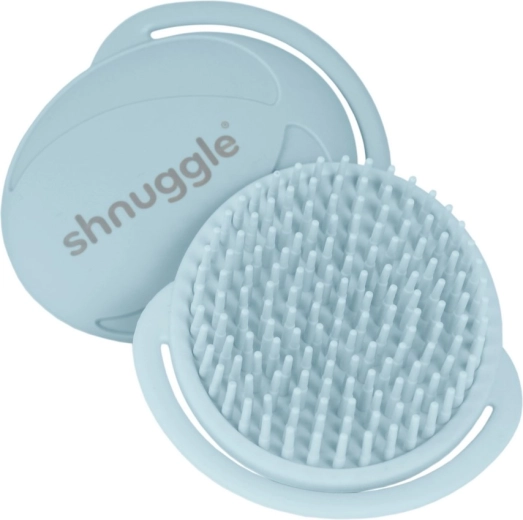 Perie din silicon pentru bebeluși Shnuggle blue