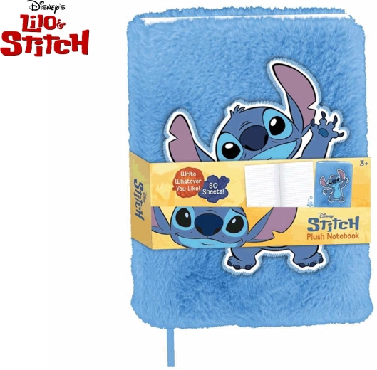 Caiet plușat Lilo & Stitch A5, 80 de file
