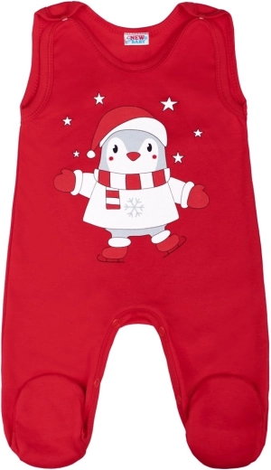 Salopetă din bumbac New Baby Winter Penguin 80 (9–12 luni)