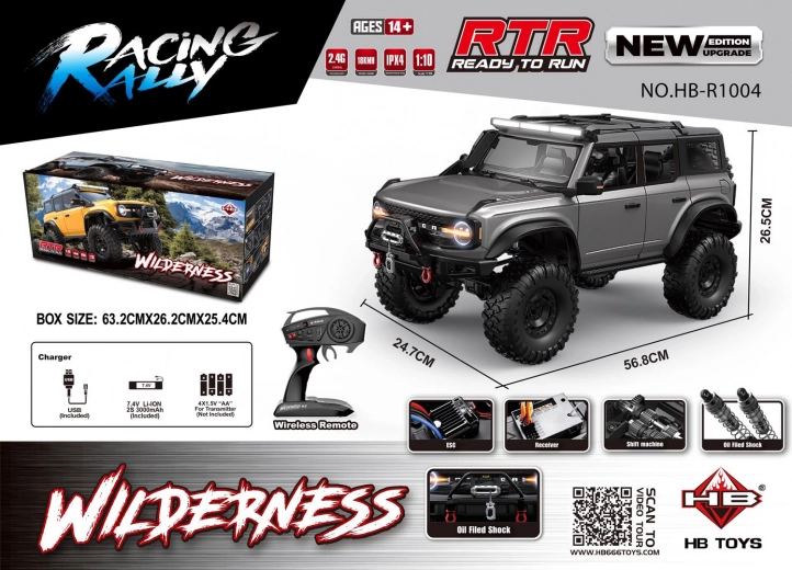 Mașină RC Wilderness 1:10 gri
