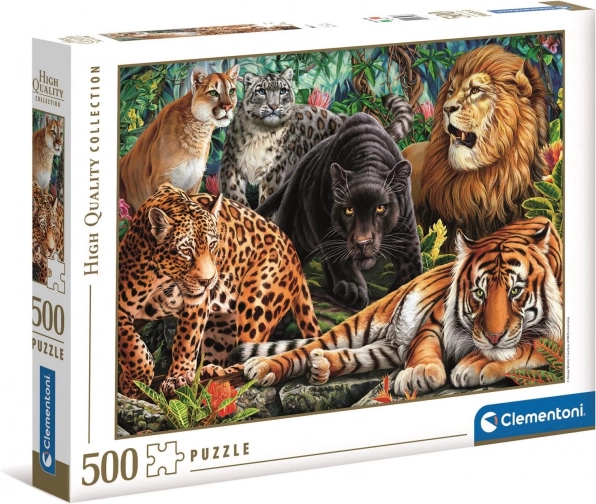 Puzzle Clementoni 500 piese – pisici sălbatice