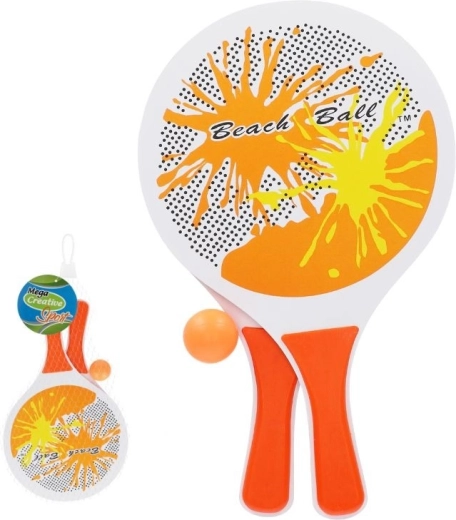 Palete din lemn pentru tenis de plajă cu minge
