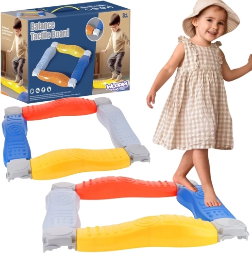 Traseu senzorial modular de echilibru Woopie în formă de pătrat
