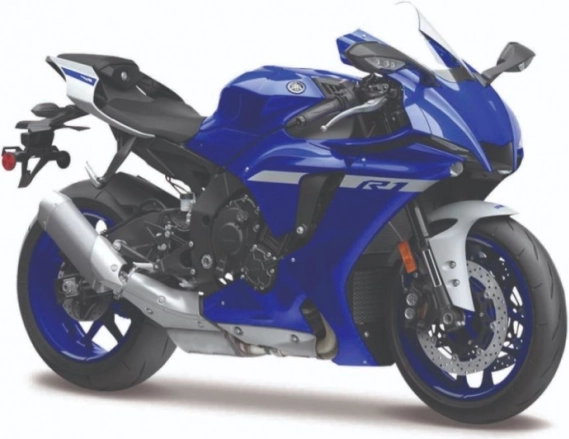 Model metalic motocicletă YAMAHA YZF‑R1 2021 cu soclu 1:18